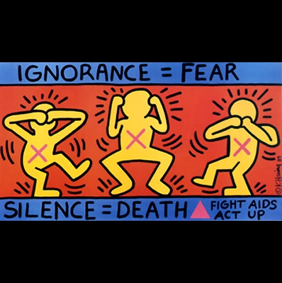 Keith Haring ignorance fear silence death