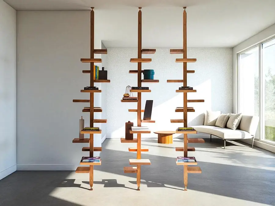 Raumtrenner für Bücher und Pflanzen