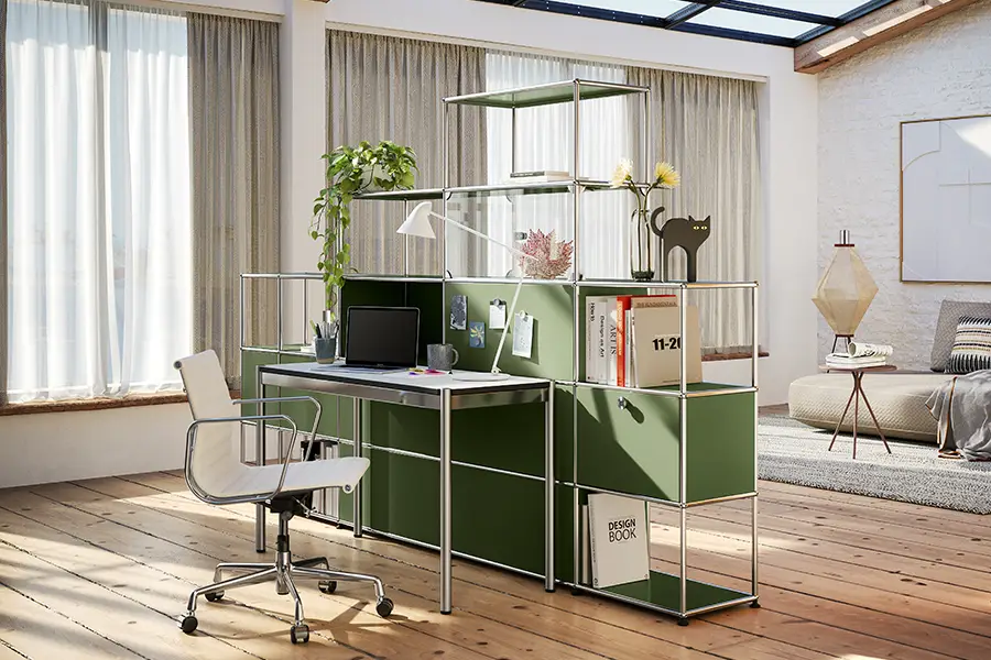 USM Homeoffice Raumtrenner Olive