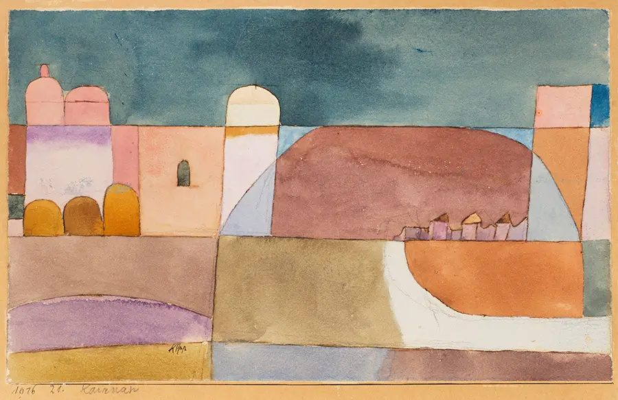 Paul Klee Kairuan mit den Kamelen und dem Esel