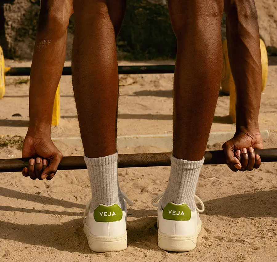 Sneaker Vegan Veja Urca Weiss Kiwi